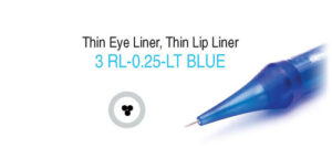 Thin Eyeliner, Thin Lip Liner 3 RL 0.25 LT Blue Needles