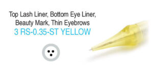 Top Lash Liner.Bottom Eyeliner.Thin Eyebrows 3 RS 0.35 ST Yellow