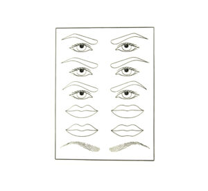 Eyebrows Eyes and Lips Practice Pad